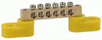 ЭРА шина PE земля ШНИ-6х9-6-У2-Желтый 6 отв. на двух угловых изоляторах (уп.10шт, цена за шт) 44157