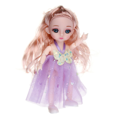 ИГРОЛЕНД Кукла шарнирная 15 см с аксессуарами, PP, ABS, PVC, 22х5,5х20 см, 4 дизайна