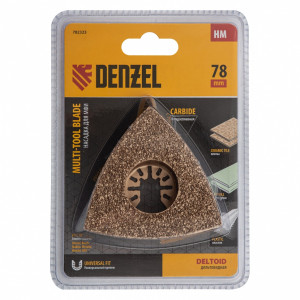 Насадка для МФИ шлифовальная дельтавидная, HM, по плитке и дереву, 78 мм Denzel