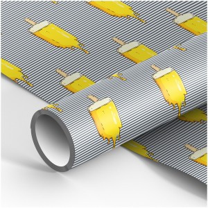 Упаковочная бумага глянц. 70*100см, MESHU "Мороженое", 80г/м2 Арт.358097