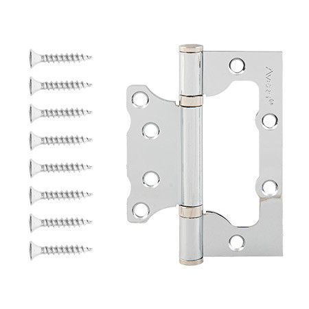 Петля AVERS 100х75-B2-CR БЕЗ врезки 2подшипника (хром)  \2 (12/96)