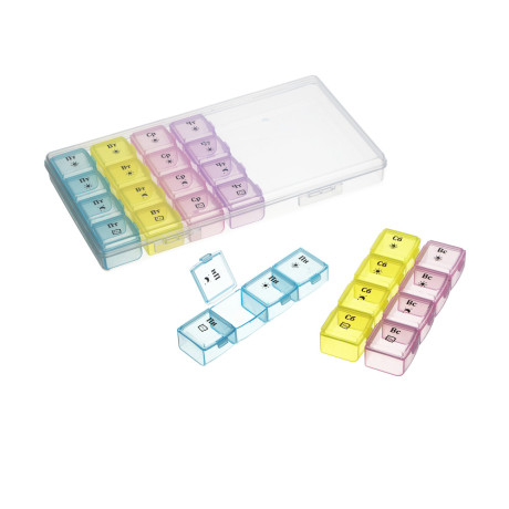 Бокс для таблеток тм VETTA, 28 ячеек, пластик, 19,5х11см