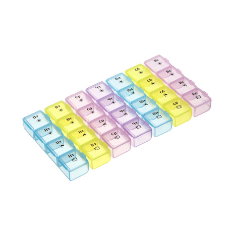 Бокс для таблеток тм VETTA, 28 ячеек, пластик, 19,5х11см