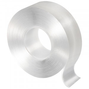 Нано-лента двусторонняя клейкая многоразовая, прозрачная усиленная, 3м, ширина 30 мм арт.108115