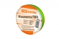 TDM Изолента ПВХ 15/10 желто-зеленая (10!) SQ0526-0027
