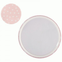 Зеркало карманное круглое &quot;Сердечки&quot; d=7см, металл, розовый (кратность 20!!!) 109510 Идеальная