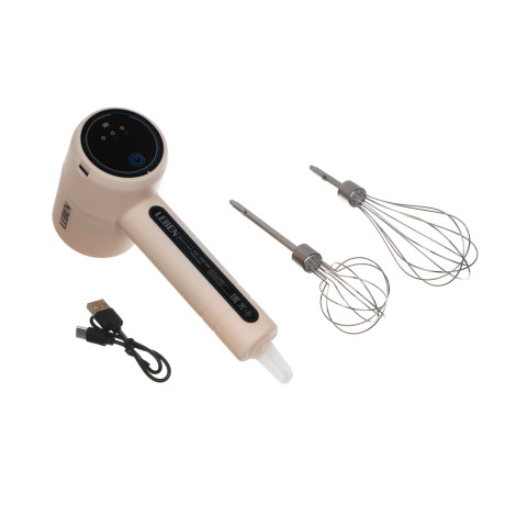 LEBEN Миксер беспроводной, 3 скорости, 20Вт, 800мАч, пластик, нерж.сталь