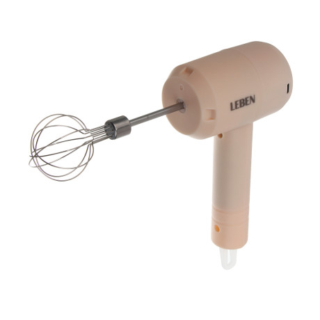 LEBEN Миксер беспроводной, 3 скорости, 20Вт, 800мАч, пластик, нерж.сталь