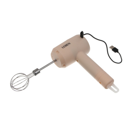 LEBEN Миксер беспроводной, 3 скорости, 20Вт, 800мАч, пластик, нерж.сталь