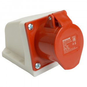 STEKKER силовая розетка CEE стационарная ST-114 3P+PE 16А 380В IP44, RST16-114-44 49434