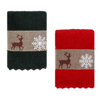 PROVANCE Щелкунчик Комплект полотенец с лентой, 2шт, 30х30см, 85% полиэстер, 15% полиамид