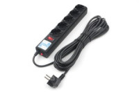 Power Cube Сетевой фильтр (удл.) ПВС 3х0.75 5роз. 7м 10А черный термореле 3716 SPG5-7M