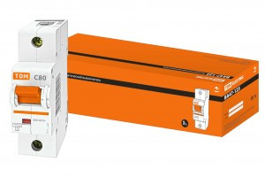 TDM автоматический выкл. ВА47-125 1P  80А 15кА х-ка С SQ0208-0058