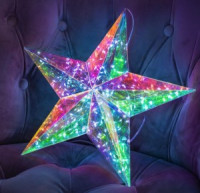 Uniel Фигура новогод. св/д &quot;Звезда&quot; 35x35x10см 100LED 3xAA (не в/к) радужный ULD-R505 3АА STAR