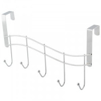 Вешалка для ванной навесная 5 крючков,38*22*10,5см,металл хромир,W4248-1,311854/Рыжий Кот