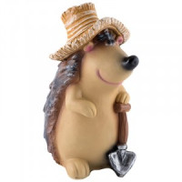 Фигурка садовая "Ежик в шляпе с лопатой" Н-43см