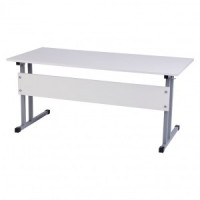 Парта Polini kids City D2 Ученик, 2 гр., серый-белый