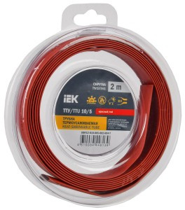 IEK термоусадка трубка ТТУ нг-LS 10/5 красная (2м/упак, цена за уп) ТУТ UDR12-010-005-002-K04-T
