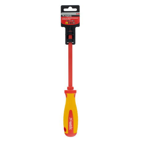 Отвертка Insulated, SL6.5 x 150 мм, CrMo, до 1000 В, двухкомпонентная рукоятка Matrix Professional
