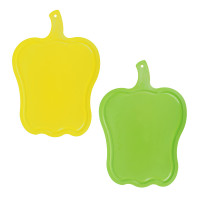 VETTA Доска разделочная, фигурная, &quot;Перчик&quot;, 2 цвета, 37x26x0,3см, полипропилен