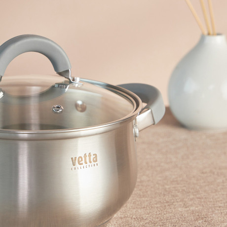 VETTA Вена Кастрюля 18х10,5см. 2,6л. со стекл. крышкой, индукция