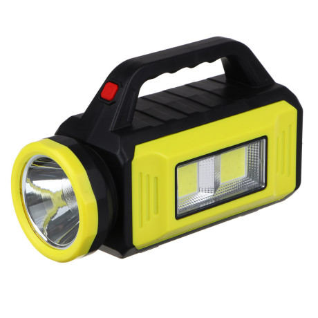 ЕРМАК Фонарь прожектор, солнечная батарея, 2COB+LED, 5 режимов, 2000мАч, 85х130х195 мм, красный свет