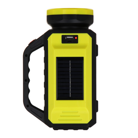 ЕРМАК Фонарь прожектор, солнечная батарея, 2COB+LED, 5 режимов, 2000мАч, 85х130х195 мм, красный свет