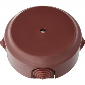 Bylectrica РЕТРО Коробка монтажная ОУ d76х45мм 4 ввода с сальниками, КОРИЧНЕВЫЙ IP20 КМ-449