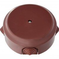 Bylectrica РЕТРО Коробка монтажная ОУ d76х45мм 4 ввода с сальниками, КОРИЧНЕВЫЙ IP20 КМ-449