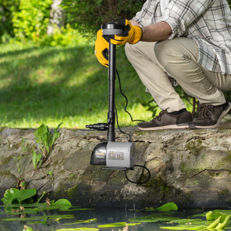 Насос фонтанный FNP110-34, 112 Вт, подъем 3,4 м, 3400 л/ч, колокольчик/каскад/гейзер Denzel