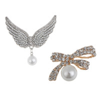 Брошь бантик, птица, сплав, БЖ25-24