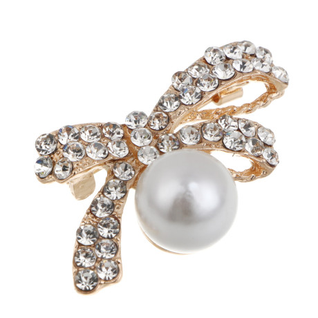 Брошь бантик, птица, сплав, БЖ25-24