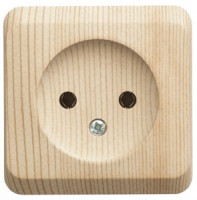 Systeme Electric Этюд роз. ОУ 1 мест. сосна (пл.осн.) PA16-001D (25!)