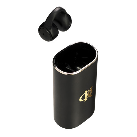 BY Ф.Киркоров Наушники беспроводные TWS Каффы, 50/300мАч, BT5.3, черно-золотые, кейс металлик