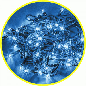 Гирлянда-нить 100LED, син. 6,5м.,8реж., зел.пвх IP20 NGF-S01-100B-5-6.5m Navigator 61806