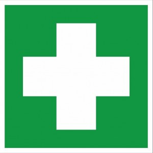 Наклейка "Аптечка первой медицинской помощи" EC01 (200х200мм.) EKF PROxima