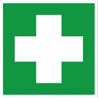 Наклейка "Аптечка первой медицинской помощи" EC01 (200х200мм.) EKF PROxima