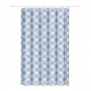 Штора д/ванной Нэви 200(В)*180(Ш)см, 12колец, люверсы, полиэстер, 75425 Master House