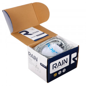 RAIN Смеситель для ванны Алия, короткий излив, керам. кран-буксы 1/2, душ. набор, латунь, хром
