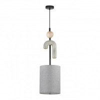 ODEON LIGHT 5410/1A MODERN ODL_EX24 черн матов./серый/мет/полирезин/ткань Подвес E14 1*40W BAGEL