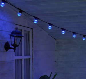 Лампа св/д Volpe G45 E27 1W синяя "Ананас"  д/гирлянды "Белт Лайт"  LED-D45-1W/BLUE/E27/CL/С