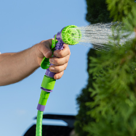 Набор поливочный, шланг 5-15 м, пистолет 7 реж., с быстросъемным соединителем Palisad