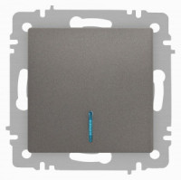 ЭРА Intro Accent мех. выкл. СУ 1 кл. (инд.) 10А 250В, титан 6-102-09