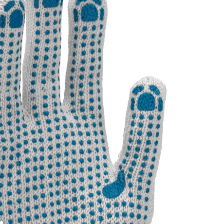 Перчатки х/б, ПВХ покрытие, "Точка", 6 пар в упаковке, 7 класс