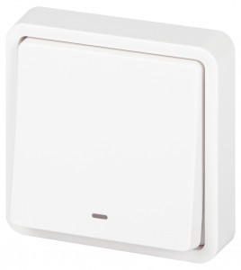 ЭРА Эксперт выкл. СУ 1 кл. (инд.) IP55, 10А,250В, белый 11-1522-01 63279