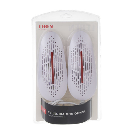 LEBEN Сушилка для обуви, пластик, 220В, 12Вт, ультрафиолет, белый