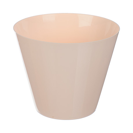 Кашпо Классика 3л, d19,5см, h16,5см пудровый пластик