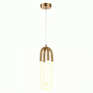 ST LUCE Подвес св/д 2x14W(2380lm) 3000K 2K 460x140x1200 Латунь/Латунь, Белый IP20 SL1579.303.02