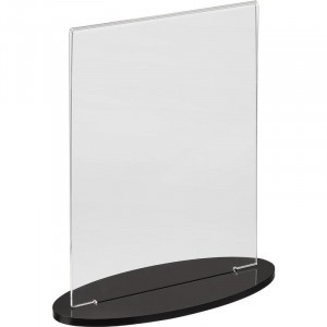 Ценникодержатель настольный двухсторон.,  черный акрил А5 (210х150) 692016