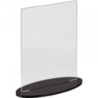 Ценникодержатель настольный двухсторон.,  черный акрил А5 (210х150) 692016